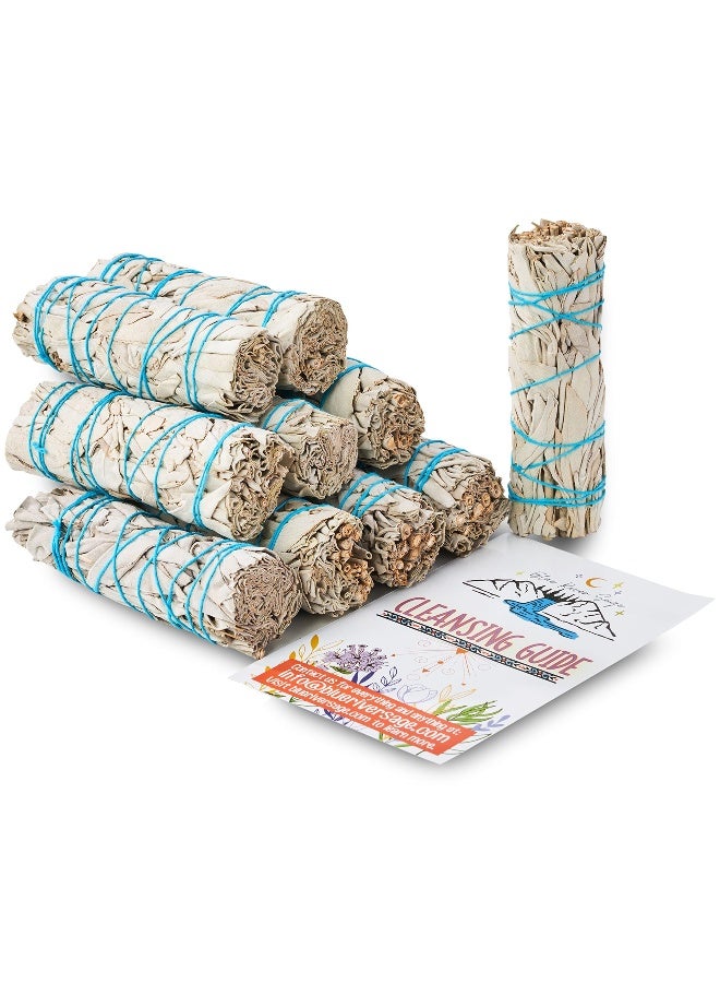 BLUE RIVER SAGE 10 White Sage Smudge Sticks ~ Sustainably Grown Sage Bundles for Smudging, Smudge Kit, Ceremony, Spiritual Use, Home & Office Cleansing or Smoke Cleanse (10 Pack) - Image 3